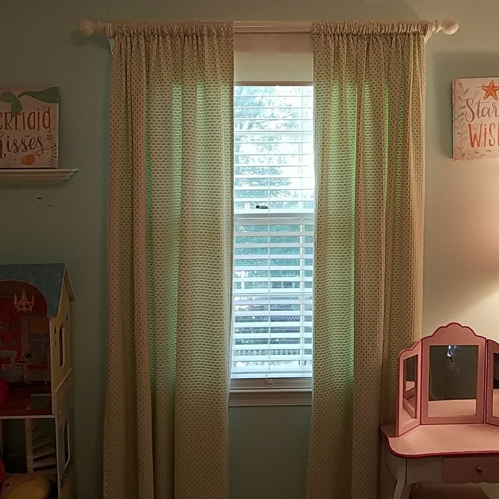 Pottery Barn Kids Blackout Curtains Green Dot